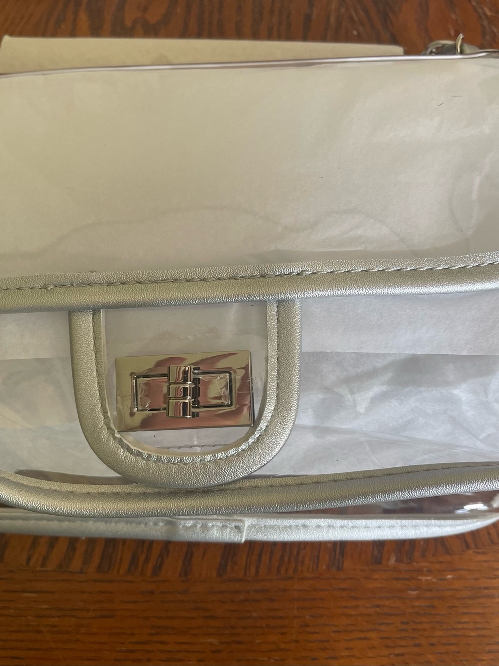Silver Chain Shoulder Bag - Elegant Metallic Finish